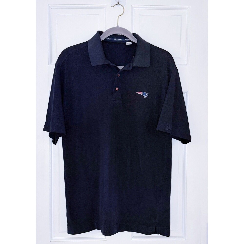 ​Cutter & Buck New England Patriots Polo Shirt Mens MediumNavy Blue Golf NFL